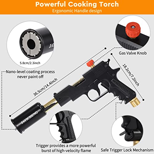 Cooking Torch - Kitchen Propane Torch Lighter - 700,000 BTU Culinary Blow torch - Charcoal Starter Grill Torch Fire Gun with Safety Lock and Starter Trigger for Sous Vide, Searing Steak,BBQ and Baking