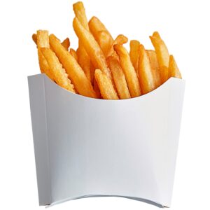 cusinium [4 oz 50-pack small white french fry containers - disposable french fries holders