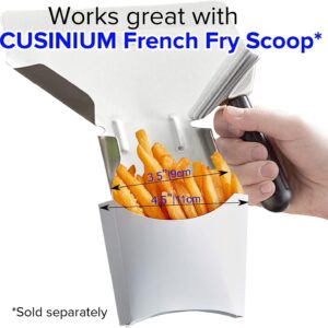 CUSINIUM [4 oz 50-Pack Small White French Fry Containers - Disposable French Fries Holders