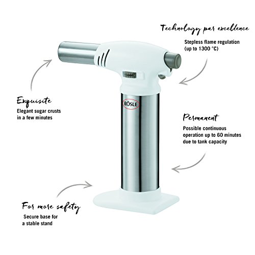 Rösle Crème Brulee Butane/Propane Adjustable Kitchen Torch 5 x 3.5 x 6.7 inches