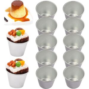 symphonyw suxgumoe pudding moulds, 10pcs aluminum baking cups cupcake mould muffin tin dariole moulds baking tool