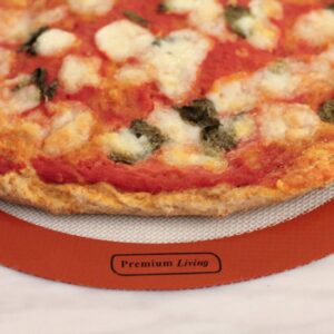 Premium Living Pizza Baking Silicone Mat 12" red (2, Red)