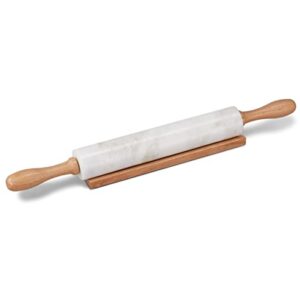 Koville Marble Rolling Pin, Non-Stick Polished Dough Roller, Pasta, Dumpling, Ravioli, Fondant,Pie Crust, Kitchen Baking Pastry Tools