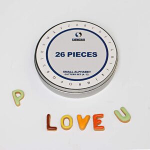 SurgeHai 26-Piece Small Alphabet Cutters Set (A - Z), Stainless Steel Decorating Tools Letters Fondant Cutters