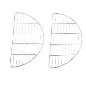 small half round cooling rack 2 pack - 7.9 x 4.1 inches - stainless steel