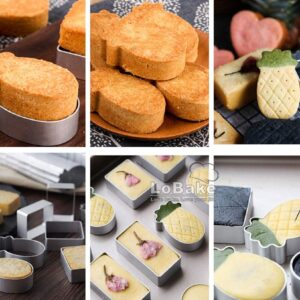 LoBake Rectangle shape aluminium pineapple cake mold stainless steel pressing stamp mooncake mould fondant cookie biscuit molds DIY