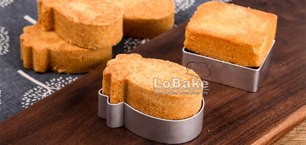 LoBake Rectangle shape aluminium pineapple cake mold stainless steel pressing stamp mooncake mould fondant cookie biscuit molds DIY