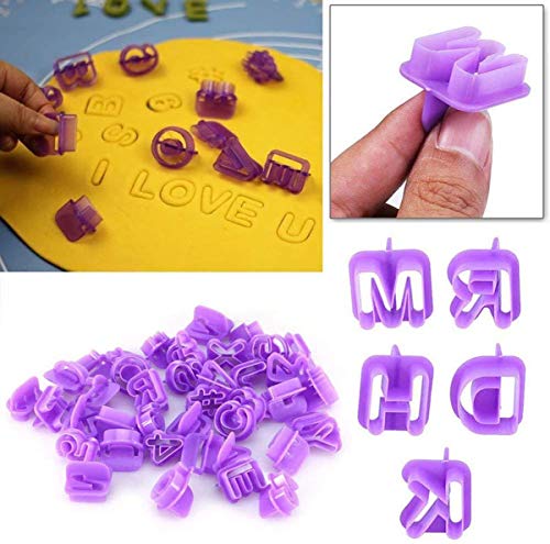 Fondant Letter Cutters, Alphabet Cutters, Letter and Number Fondant Cutters Set, 40-Pieces, Cookie Fondant Cake Mould Letter Cutters for Fondant Icing Baking Cake Decorating and Sugarcraft