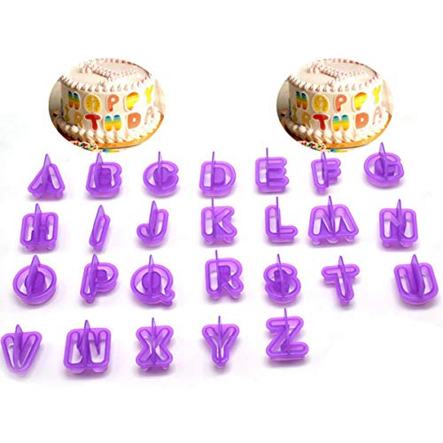 Fondant Letter Cutters, Alphabet Cutters, Letter and Number Fondant Cutters Set, 40-Pieces, Cookie Fondant Cake Mould Letter Cutters for Fondant Icing Baking Cake Decorating and Sugarcraft