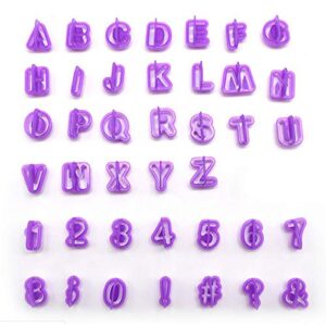 Fondant Letter Cutters, Alphabet Cutters, Letter and Number Fondant Cutters Set, 40-Pieces, Cookie Fondant Cake Mould Letter Cutters for Fondant Icing Baking Cake Decorating and Sugarcraft