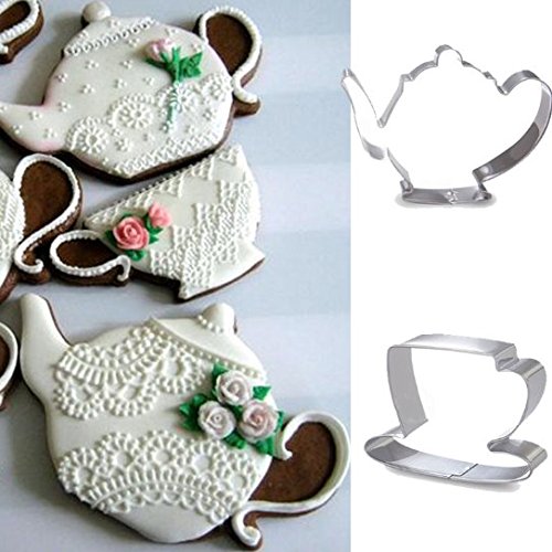 Tea Pot And Tea Cup Biscuit Cookie Cutter - Stainless Steel