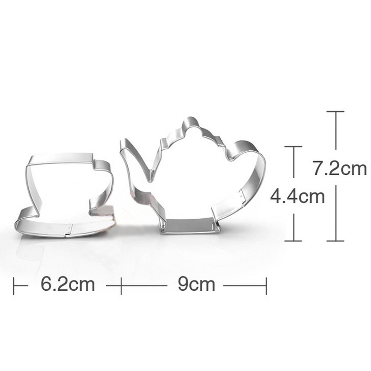 Tea Pot And Tea Cup Biscuit Cookie Cutter - Stainless Steel