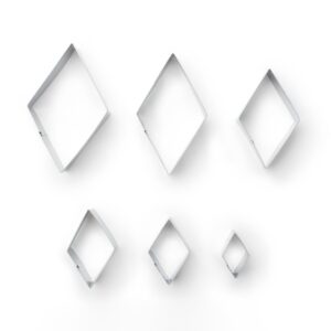 Fox Run 3612 Run Diamond Cookie cutters, 4 x 4 x 0.25 inches, Metallic