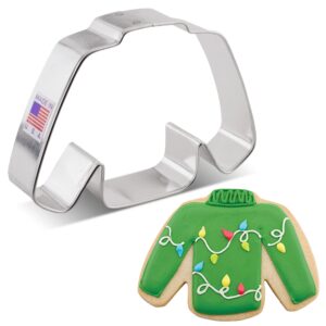 ugly christmas sweater cookie cutter 4.25" made in usa by ann clark