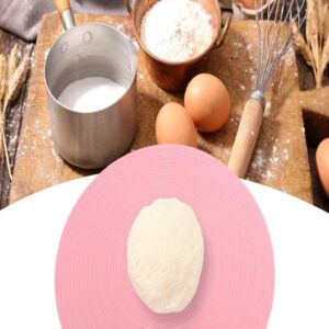 Silicone Baking Mat Cake Mat Silicone Cake Mat Silicone Baking Mat with Measurements for CakeTurntable Stand Non-Stick Heat Resistant Pastry Baking Sheet -Pink