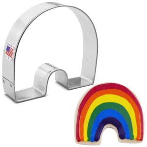 rainbow arch cookie cutter, 4" made in usa by ann clark