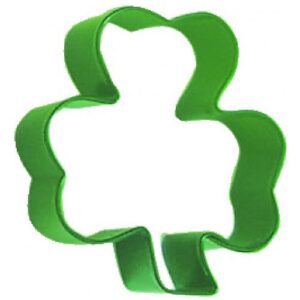 r&m international shamrock green poly resin coated cookie cutter 3 inch –tin plated steel cookie cutters – shamrock green poly resin coated cookie mold