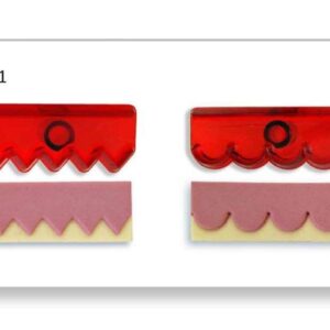 JEM Narrow Frill Fondant Cutters, Standard, Red