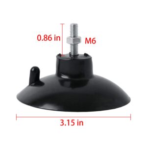 HSTECH (4 Pcs) Black French Fry Suction Cup Feet Compatible with Industrial Commercial French Fry Cutter