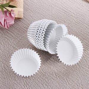 ROSENICE Cupcake Liners Aluminum Foil Cups Cake Muffin Molds for Baking (Silver) - 100 Pieces