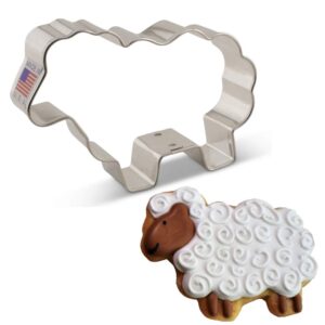 sheep/lamb cookie cutter, 3.5" made in usa by ann clark