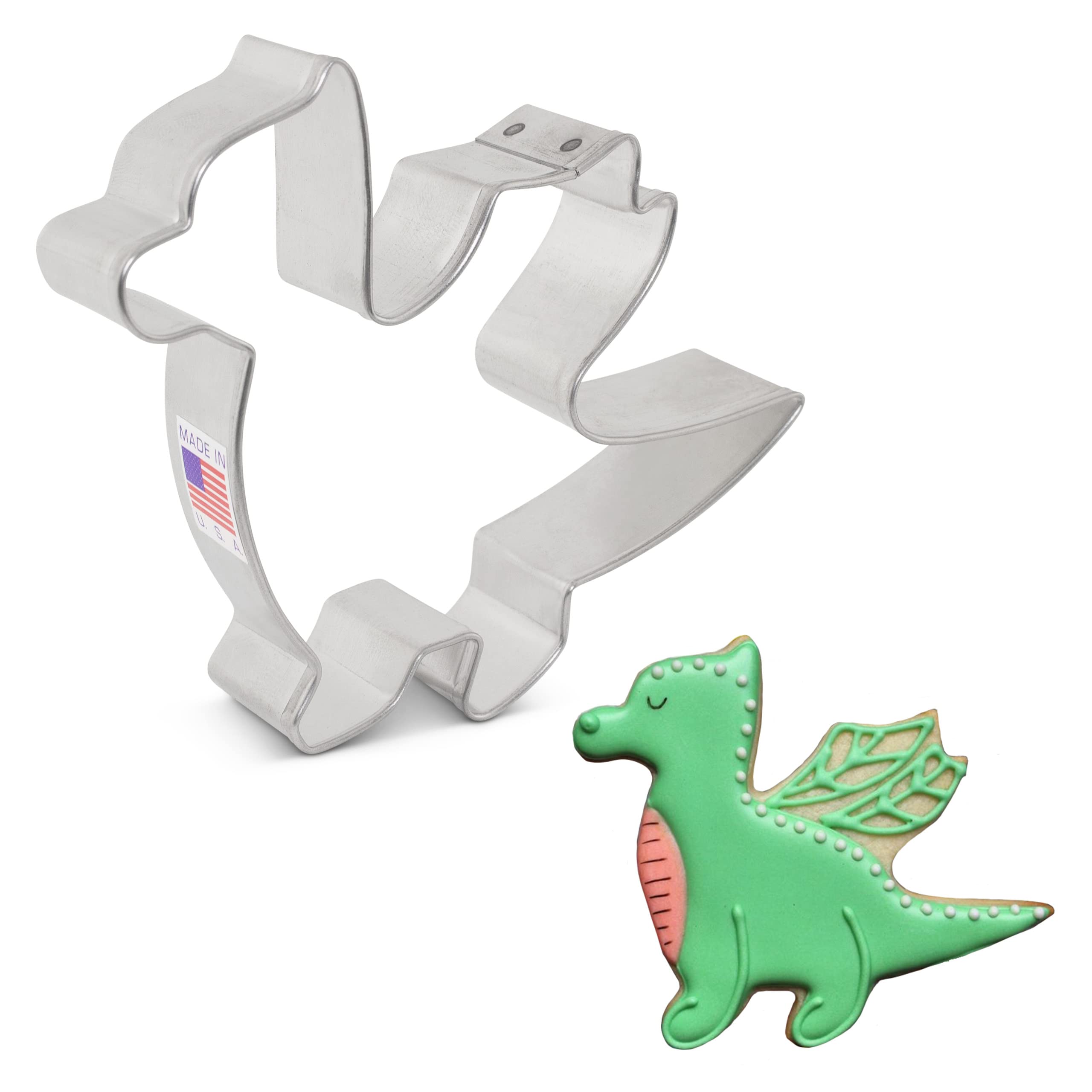 Dragon Cookie Cutter, 4" Made in USA by Ann Clark