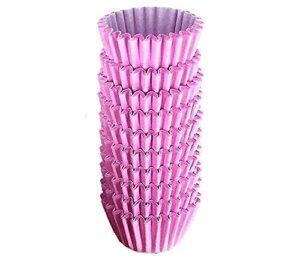 candy cups dessert wrappers fla - forminha para brigadeiro - paper cup liner for sweets | for birthday, bridal and baby shower (light pink) - small