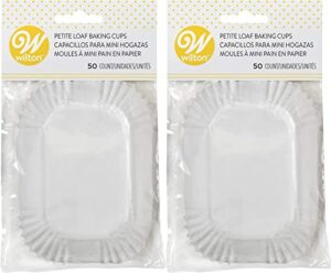 petite loaf cups-white 50/pkg 1.25"x3.25"