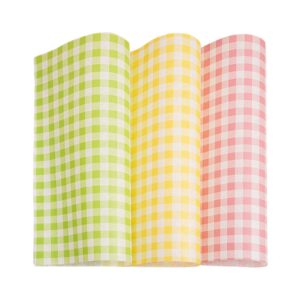 sorkwo 150 pcs wax paper sheets sandwich wrapping paper, greaseproof wrap paper parchment papers air fryer disposable paper liner for outdoor picnic, churches, home party, restaurants