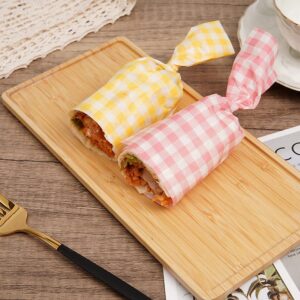 sorkwo 150 Pcs Wax Paper Sheets Sandwich Wrapping Paper, Greaseproof Wrap Paper Parchment Papers Air Fryer Disposable Paper Liner for Outdoor Picnic, Churches, Home Party, Restaurants