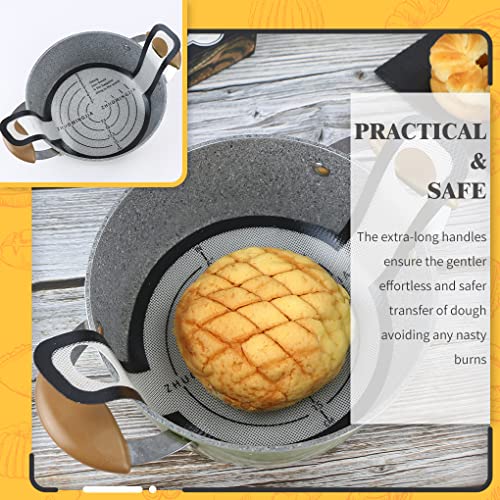 ZHUOMINGJIA Non-Stick Baking MatSuit（2 Piece Silicone Baking Mat For Dutch Oven Bread +2 Piece Oil Brush）8.3in，Reusable- Easy To Clean - Eco-Friendly Alternative For Parchment Paper