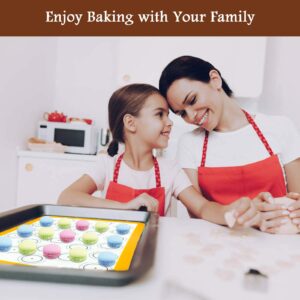 Tailpa Macaron Baking Kit Silicone Mat(22 Pcs Set), Macaron Baking Supplies, Baking Set of 2 Half Sheet Macaron Silicone Mats (16.5"x11.5"), 14 Piping Tip, 2 Piping Bag,2 Bag Tie, 2 Coupler