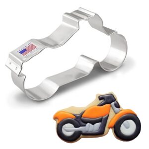 motorcycle cookie cutter 5" made in usa by ann clark