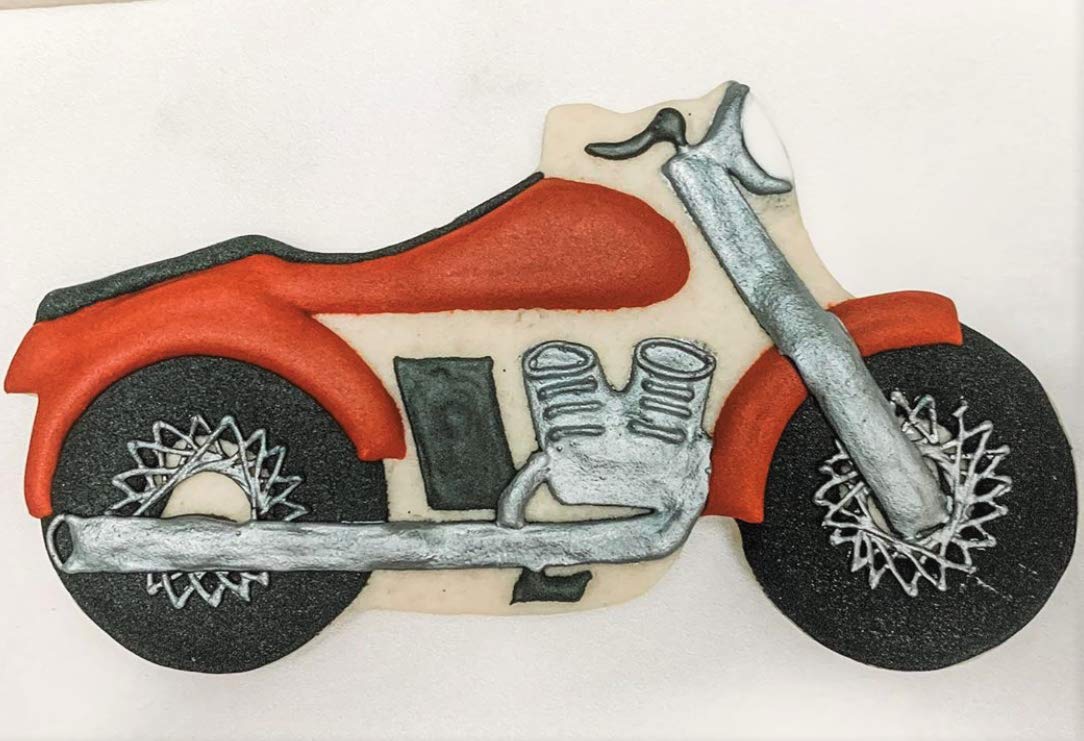 Motorcycle Cookie Cutter 5" Made in USA by Ann Clark