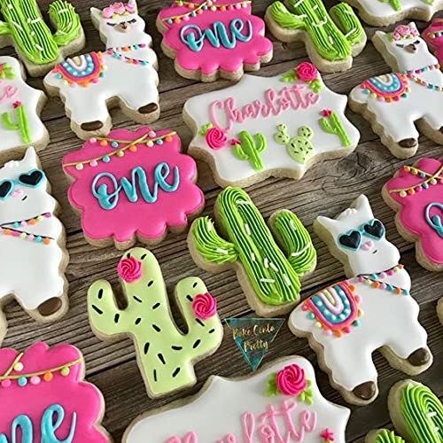 Llama Cookie Cutters,Cactus Shaped Cookie Cutter Set Stainless Steel Cutter Molds for Biscuits