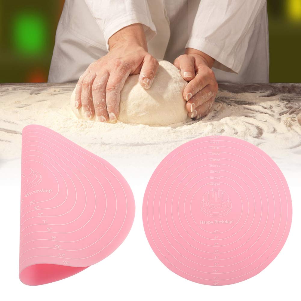 Silicone Baking Mat with Measurements for Cake Turntable Stand Non-Stick Heat Resistant Pastry Baking Sheet