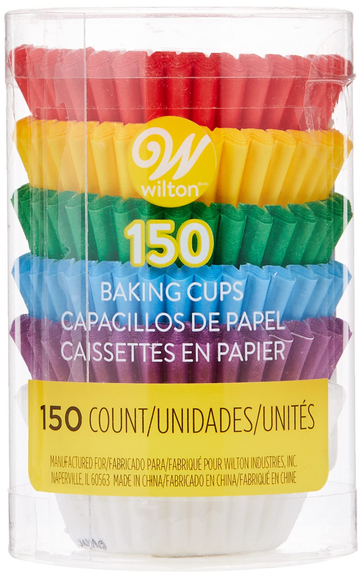 Wilton 150 Count Rainbow Mini Cupcake Liners