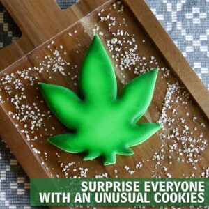 Marijuana Leaf Plant Cookie Cutter Stainless Steel 4" Smoke Pot Joint Leaf Bud Cake Mold for DIY Pastry Bakeware Brownie Biscuit Clay Mould Decoration Gift