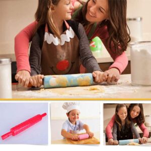 8pcs Colourful Cake Decorating Embossed Rolling Pins,Textured Non-Stick Designs and Patterned,Ideal for Fondant, Pie Crust,Cookie,Pastry,Icing,Clay,Dough