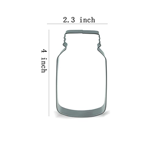 Keewah Mason Jar Cookie Cutter, 4 x 2.3 inch, Stainless Steel