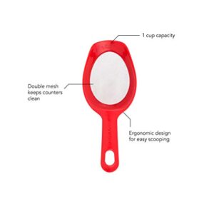 Tovolo 1 Cup Scoop & Sift, Ergonomic Design, Easy Scooping, Dishwasher Safe