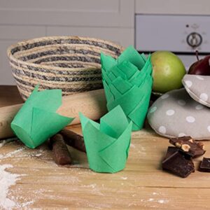 Baking Cups Tulip Cupcake Liners 150 pcs - Tulip Baking Paper Cups Multi-Color Tulip Paper Cupcake Muffin Liners