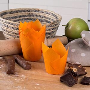 Baking Cups Tulip Cupcake Liners 150 pcs - Tulip Baking Paper Cups Multi-Color Tulip Paper Cupcake Muffin Liners