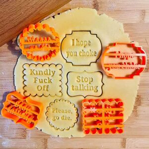 guagll 4pcs cookie cutter mold funny good wishes biscuits cake molds cutter letters shapes cookie baking tool