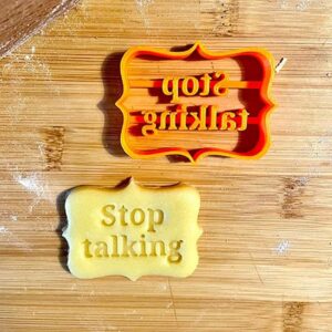 GUAGLL 4Pcs Cookie Cutter Mold Funny Good Wishes Biscuits Cake Molds Cutter Letters Shapes Cookie Baking Tool