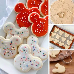 Cookie Cutter for Kids - Sandwich Cartoon of Mickey Mouse Cookie Cutter Shaped Biscuit Mould for DIY Cake Craft Bakeware Decoration Stainless Steel Cutter Set 5 pcs