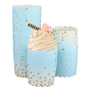 50 pcs colorful greaseproof paper baking cups large 5 oz cupcake paper liners disposable muffin cases cupcake holders containers for wedding party festival graduation party