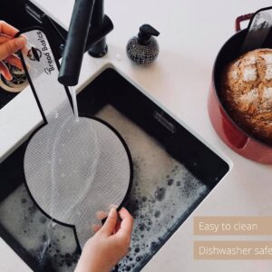 Bread Basics Silicone Baking Mat for Dutch Oven Bread Baking w/Storage Band - Long Handles for Gentler & Safer Transfer of Dough - Easy to Clean - Eco-Friendly Alternative for Parchment Paper - 8.3"