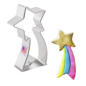 shooting star cookie cutter 4" made in usa by ann clark