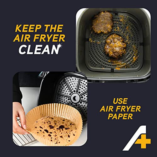 120pcs Air Fryer Disposable Oil Proof Paper Liners 7.9 inch Non-Stick Round Parchment Paper 3 to 7qt, Brown (Generic)